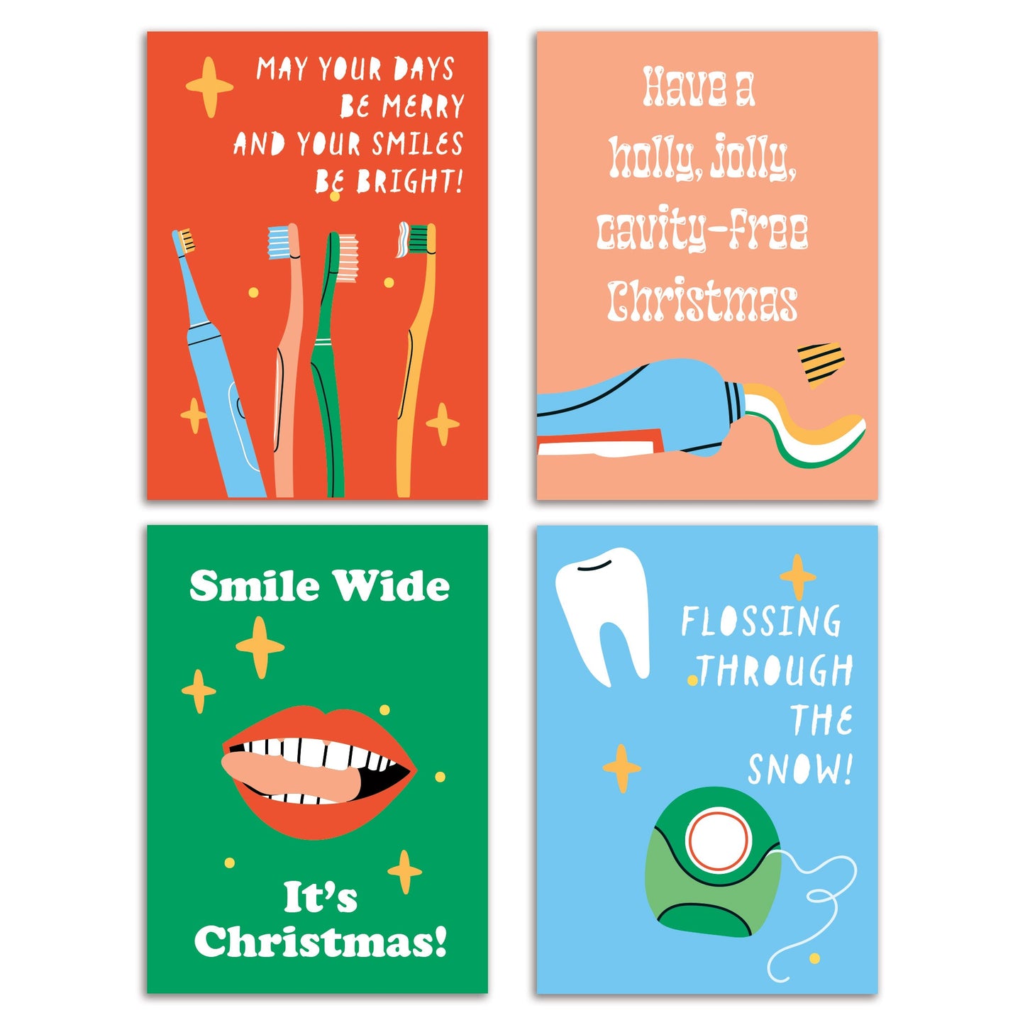 Dentist Christmas Greeting Cards, Set of 24