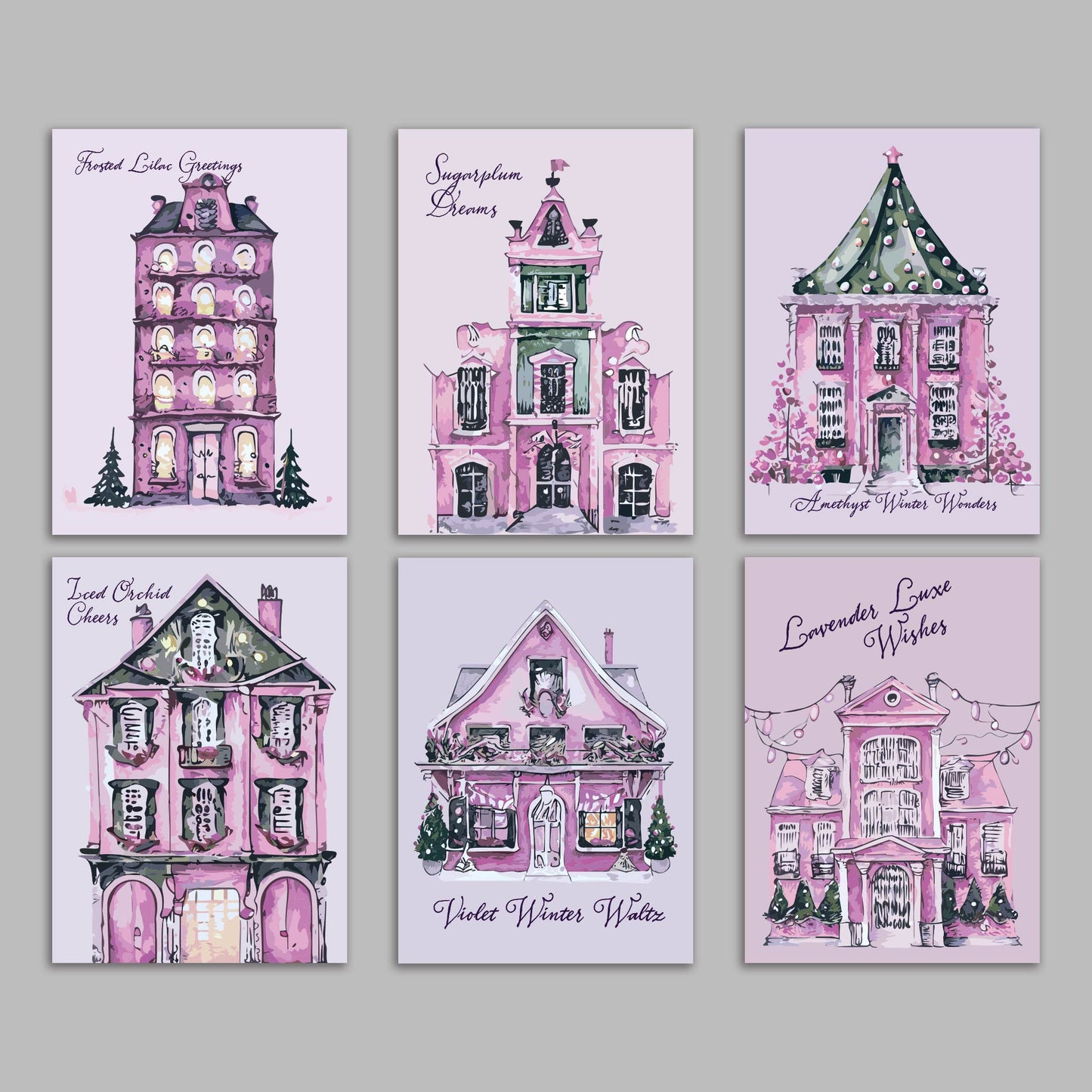 Christmas Neighborhood Greeting Cards, Set of 24