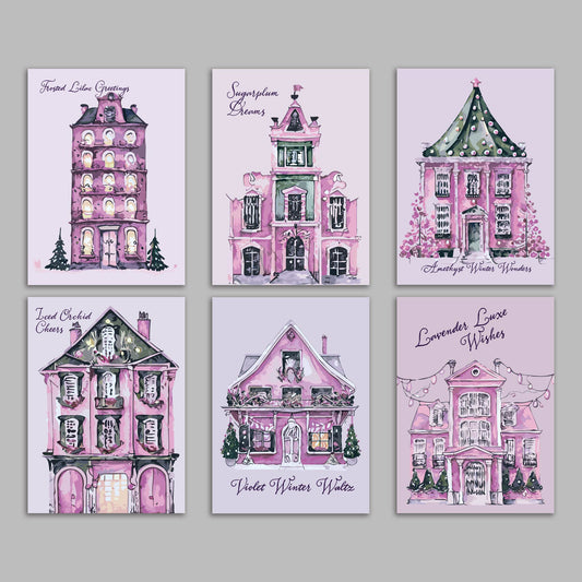 Christmas Neighborhood Greeting Cards, Set of 24