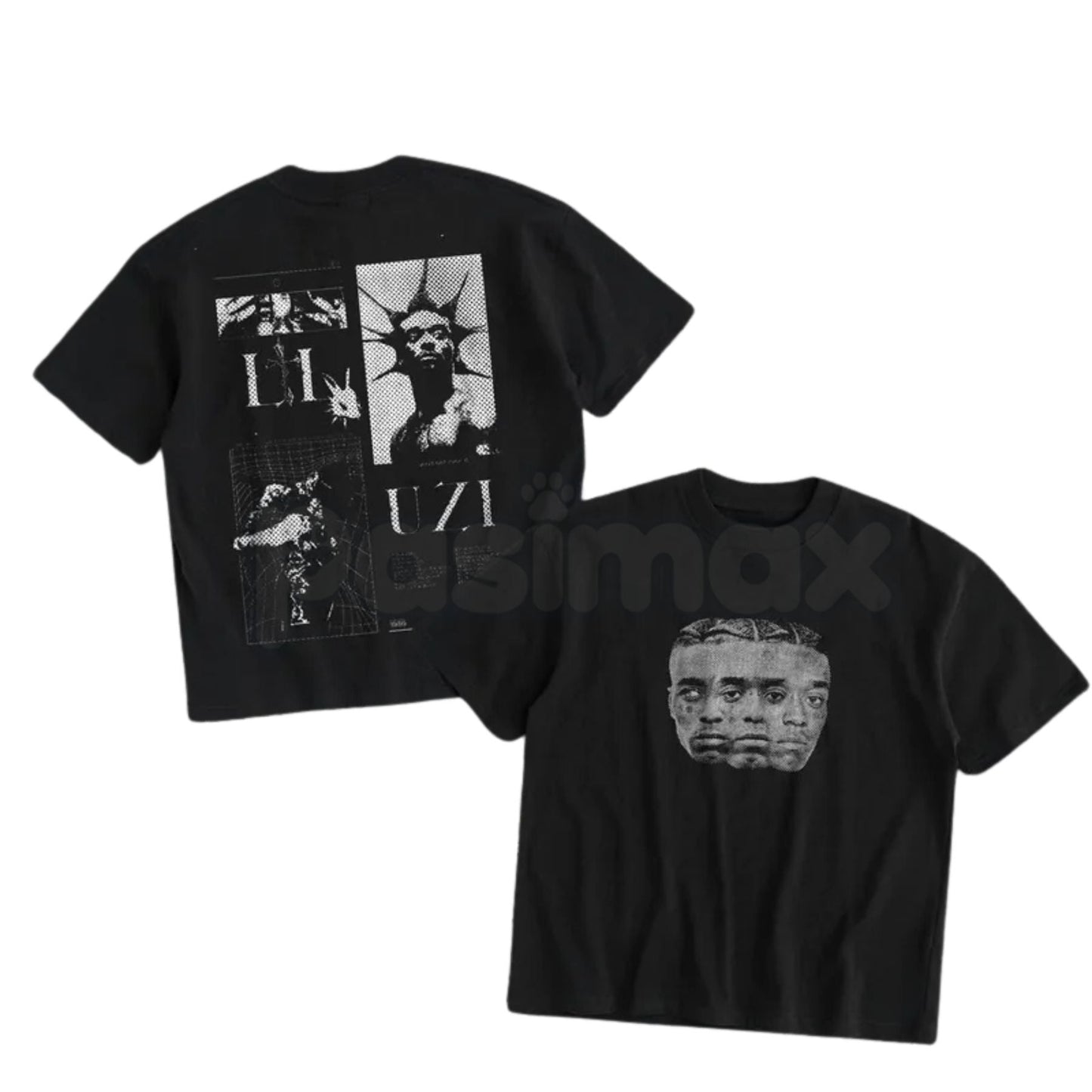 Uziii Double-Sided Heavy Cotton Graphic Tee - Premium Tactical Streetwear Shirt, Bold Urban Graphic Apparel, Heavyweight Double-Print Hypebeast Tee