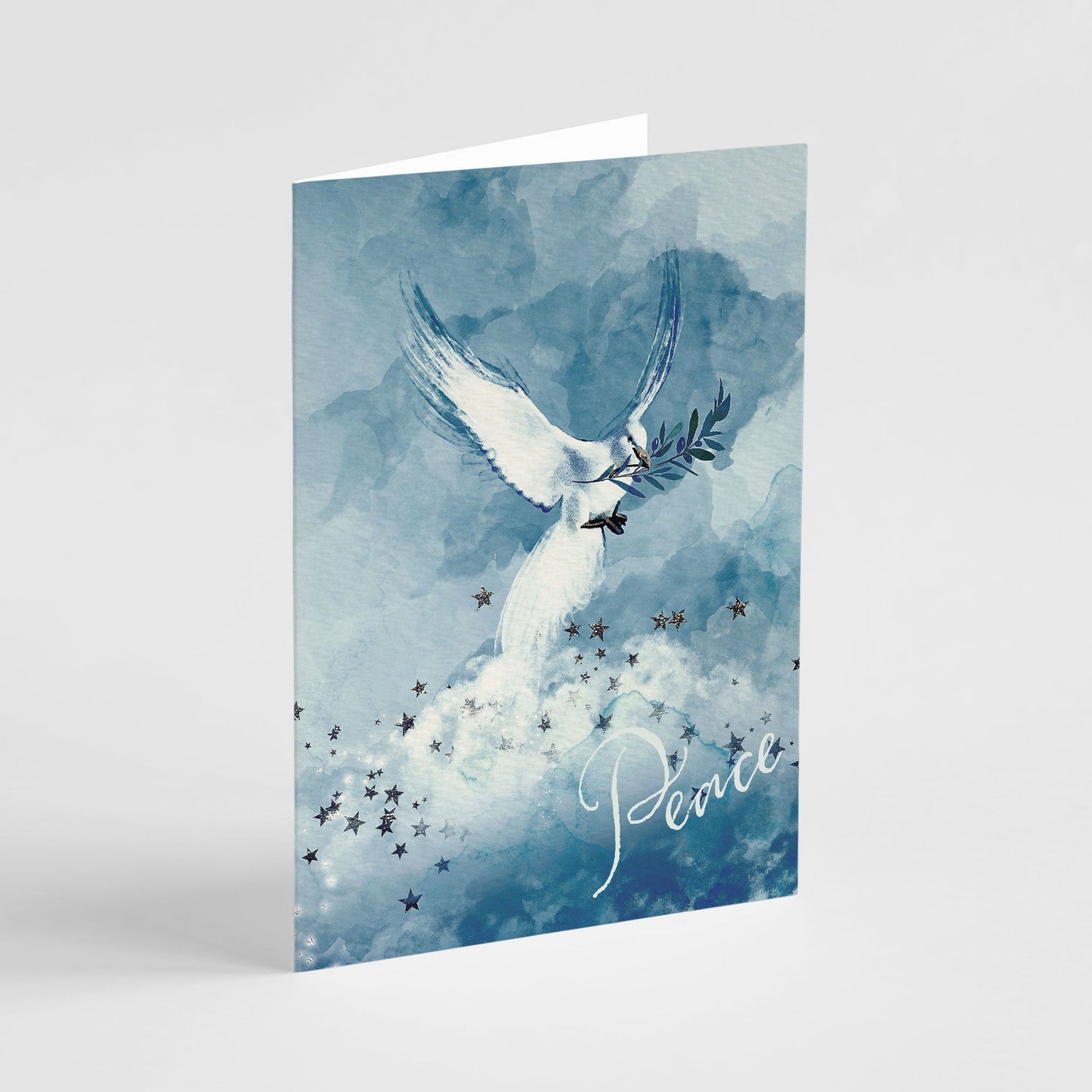Whimsical Doves Holiday Greeting Cards, Set of 24