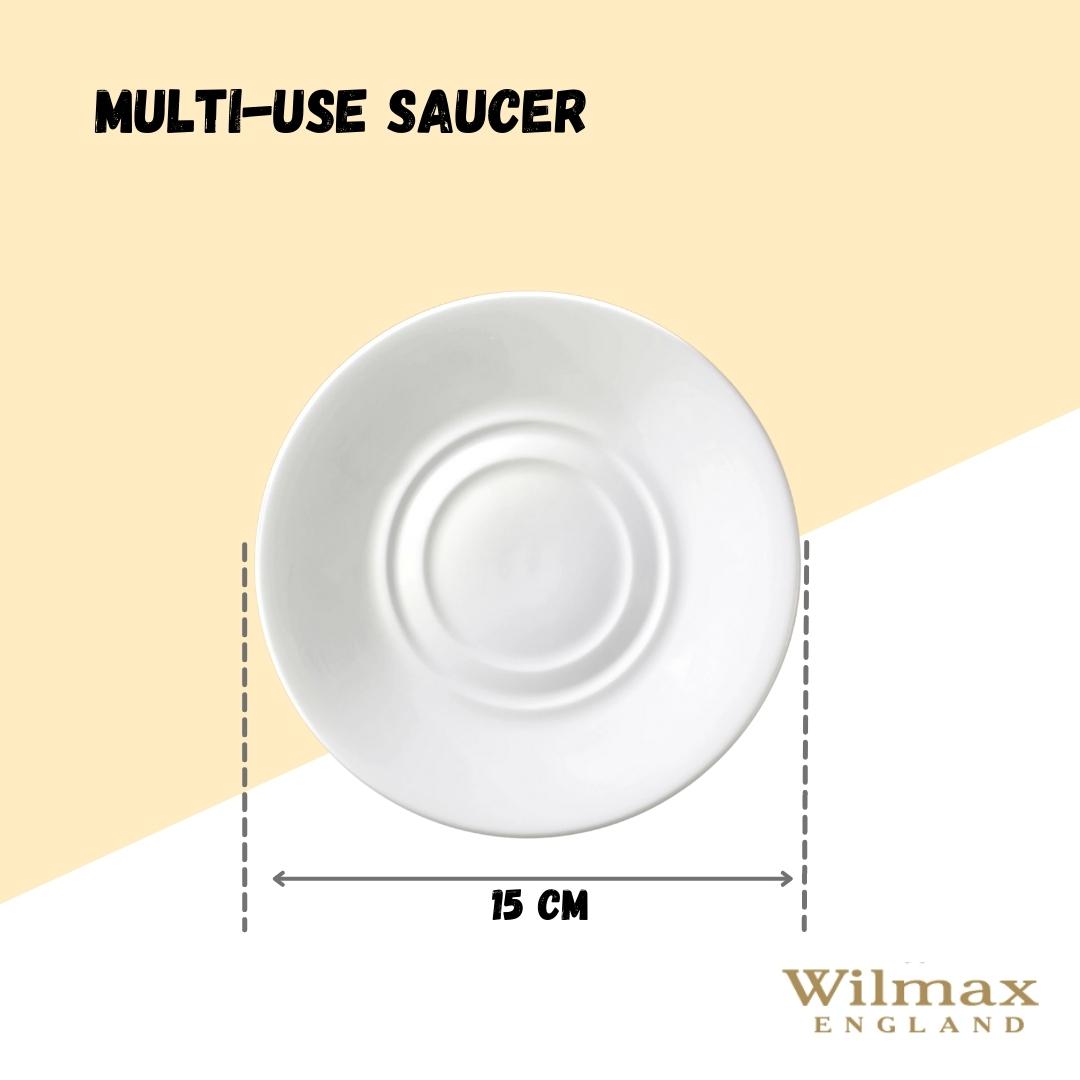White Multi-Use Saucer 6" inch | 15 Cm-2