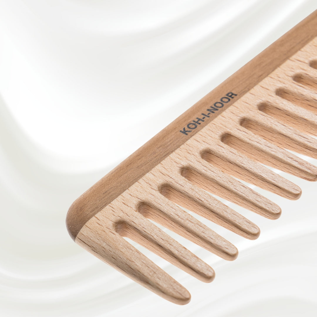 Legno Beech and Kotibe Wood Wide Tooth Comb-2
