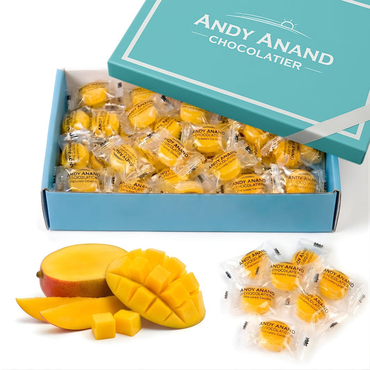 Andy Anand Sugar-Free Mango Hard Candy, 7 oz – European Imported, Stevia Sweetened, Keto & Diabetic-Friendly Gourmet Snack Gift Box