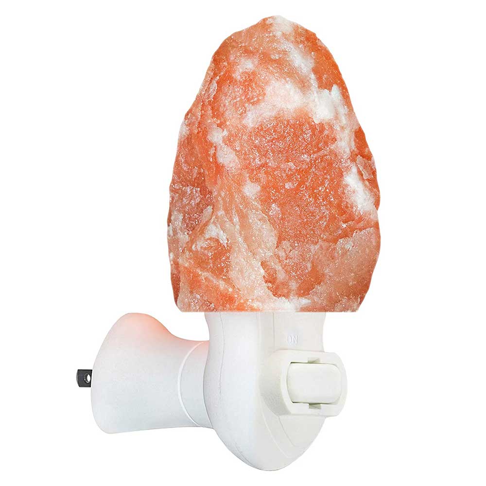 Pride of India Crystal Salt Night Lamp - Made w/ Naturally Occurring Himalayan Pink Salt– Home Decor – Handcrafted – Elevates Mood/ Brightens Space – Better Air Quality-5