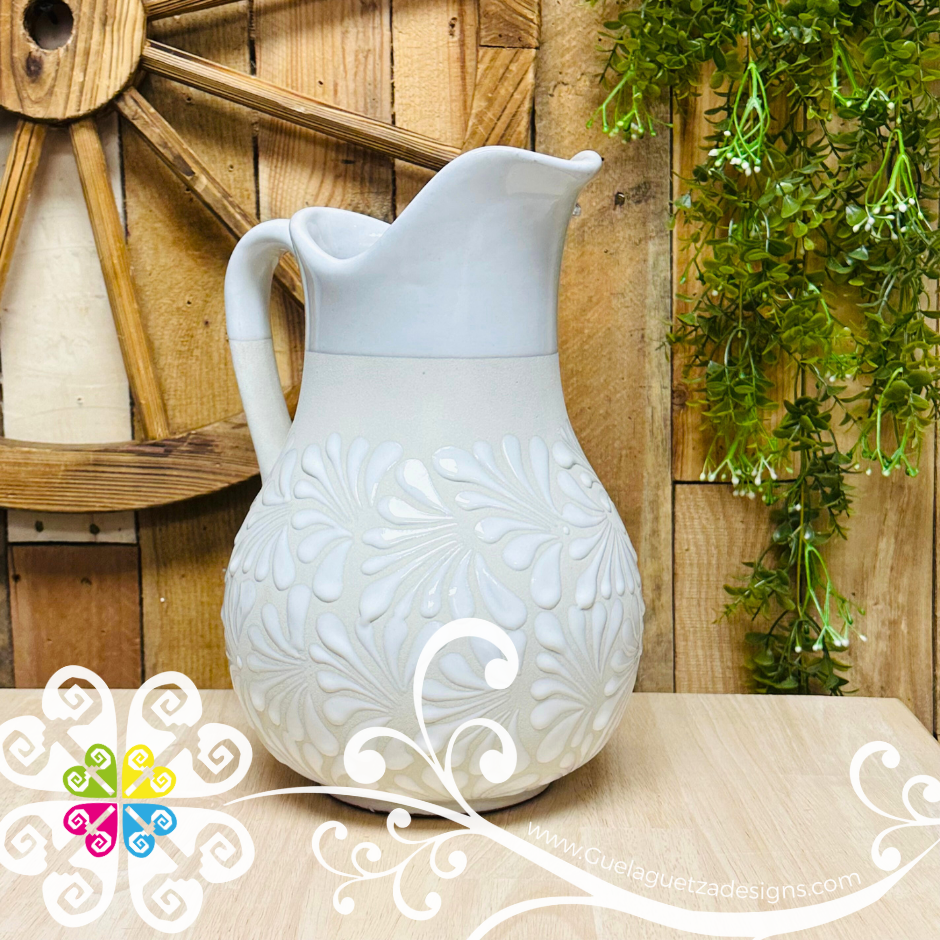 White Espiga Pato Pitcher Set - 4 Cantaritos