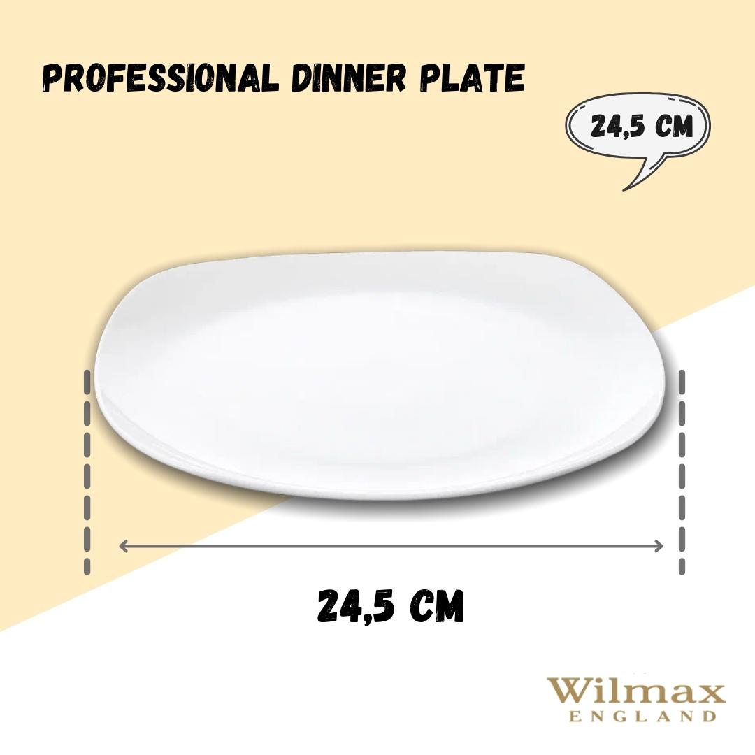 White Dinner Plate 9.75" inch X 9.75 | 24.5 X 24.5 C?-4