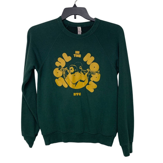 Hanes Mens Small Soul In The Horn NYC Jazz Long Sleeve Crew Neck Sweatshirt