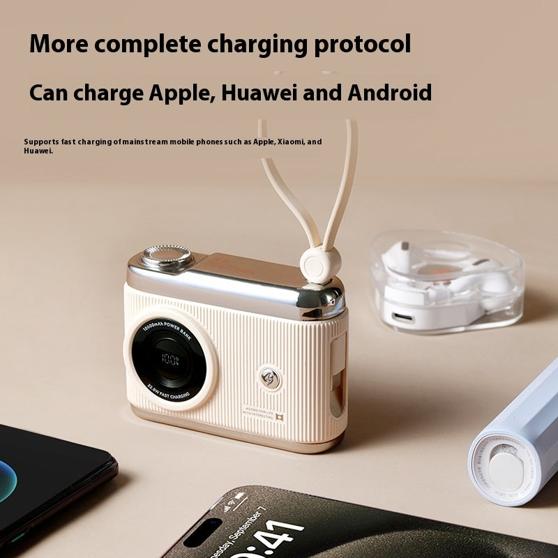 With Cable Fast Charge Large Capacity Mobile Power Supply