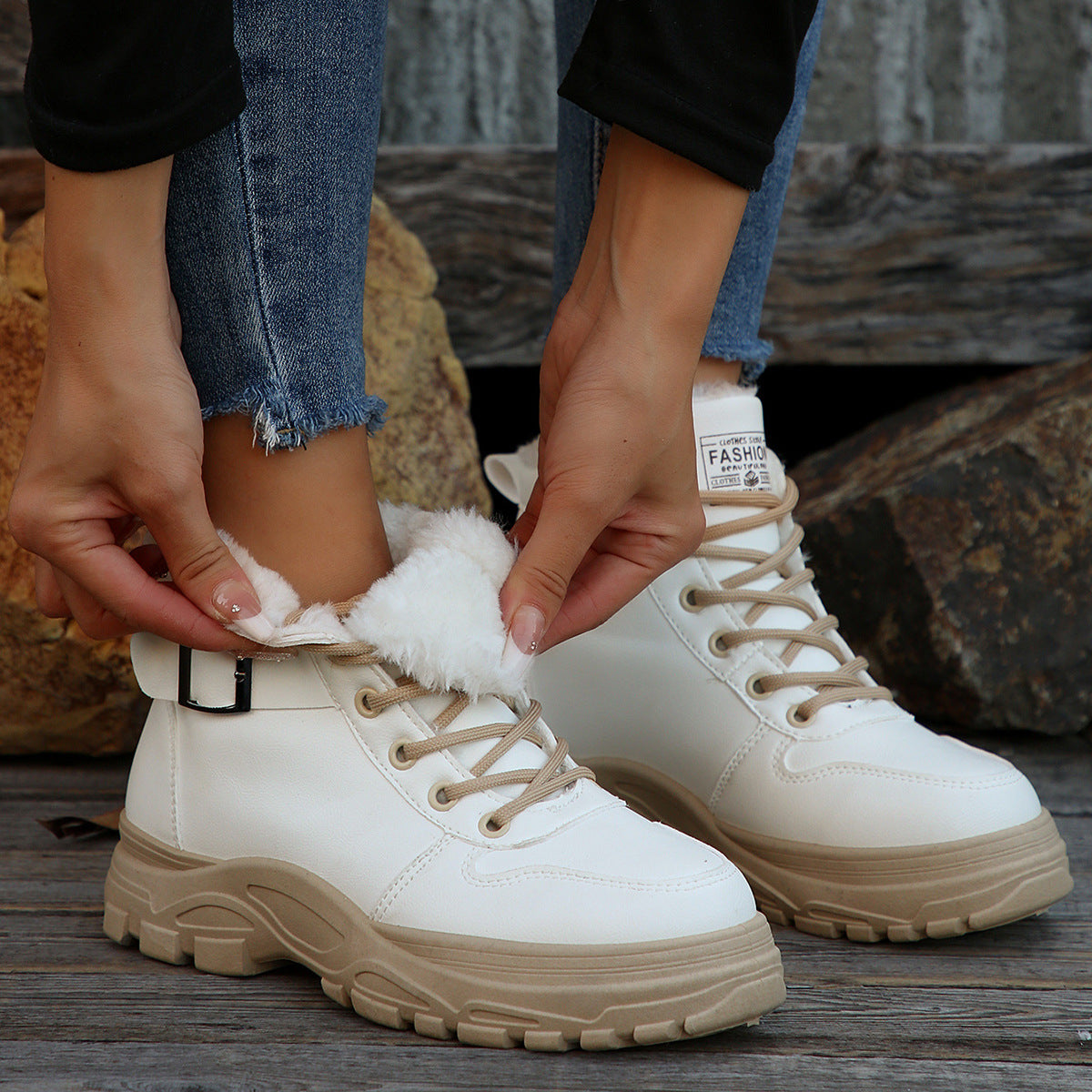 Women’s Mid-Calf Fleece-Lined Winter Boots