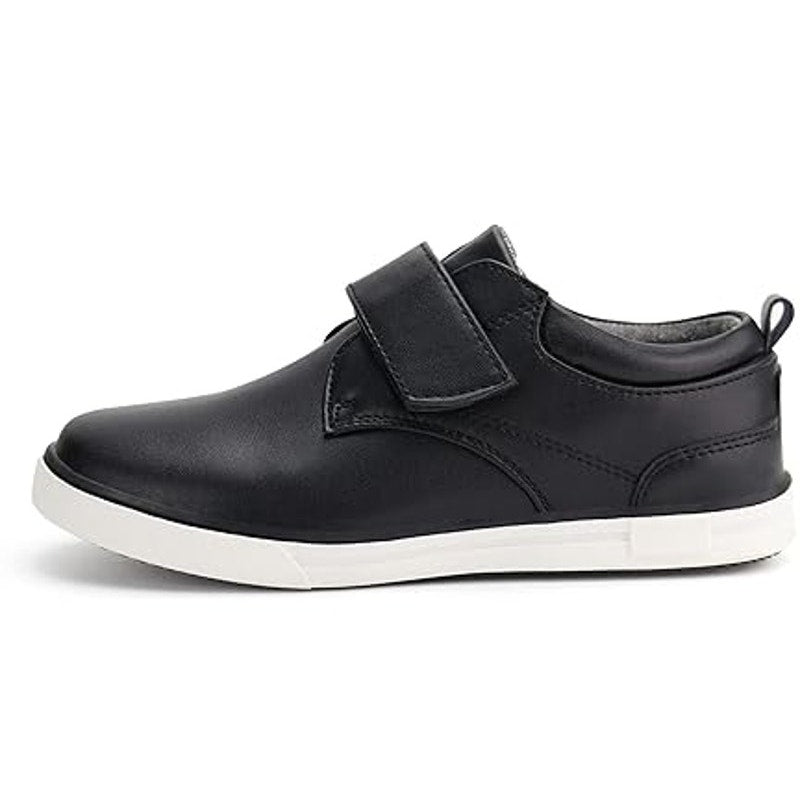 Firelli Boys Size 5 Black Loafers Hook & Loop Closure Round Toe Oxford Shoes