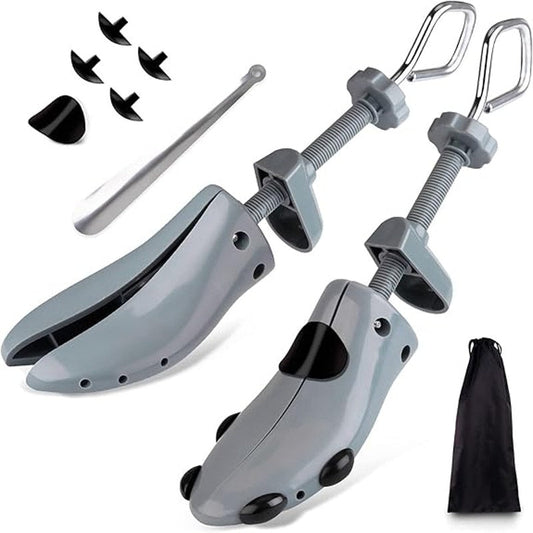 New Gray Plastic Shoe Stretcher Men 4-Way Shoe Expander Widener for Wide Feet