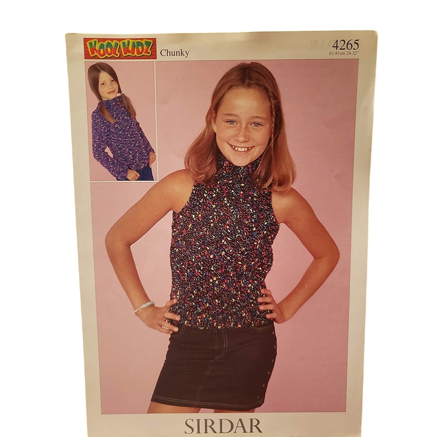 New Sirdar 4265 Kool Kidz Chunky Sleeveless Child Sweater Knitting Pattern