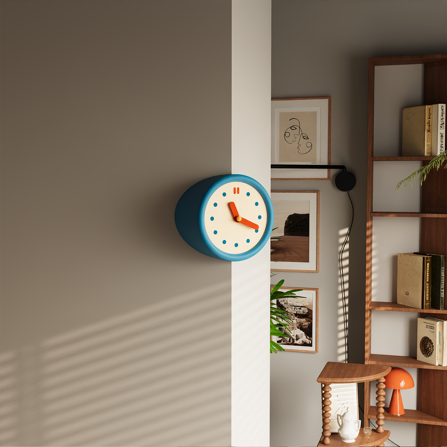 Blue Corner Clock-4