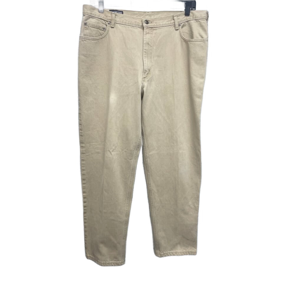 Lands End Mens Size 40 Regular 100% Cotton Straight Leg Denim Jeans w Pockets