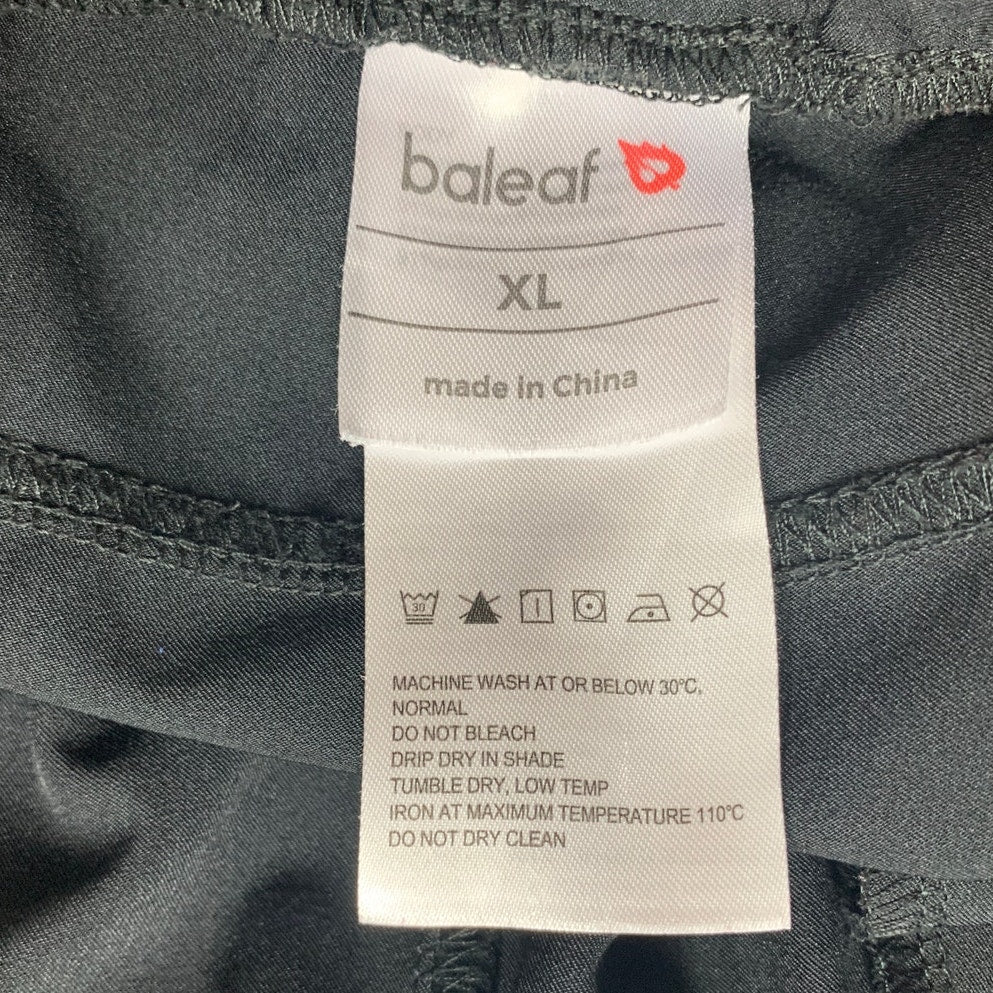 Baleaf Womens XL PolySpandex Adjustable Waist Black Sports Shorts W Pockets