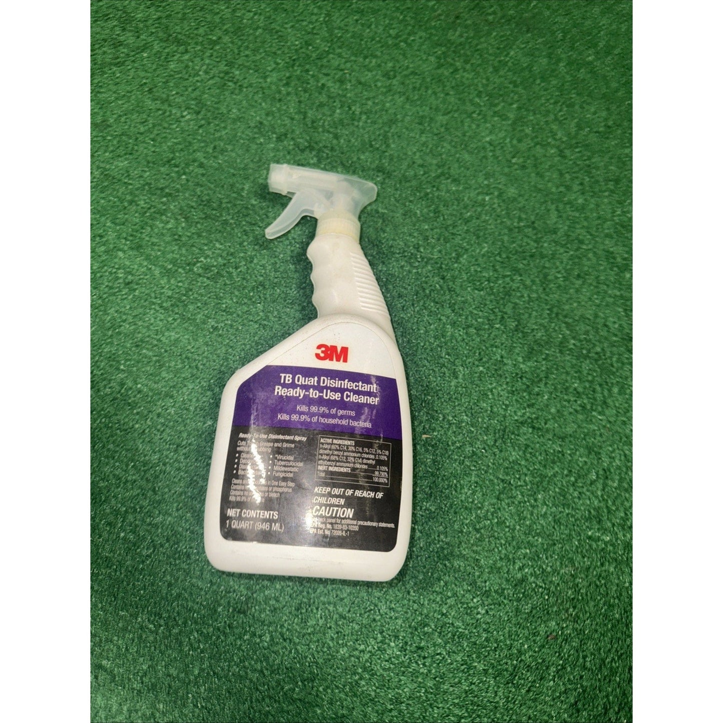 3M TB Quat 1-Step Lemon Scent Disinfectant-For All Surfaces & No Scrubbing!-NEW!
