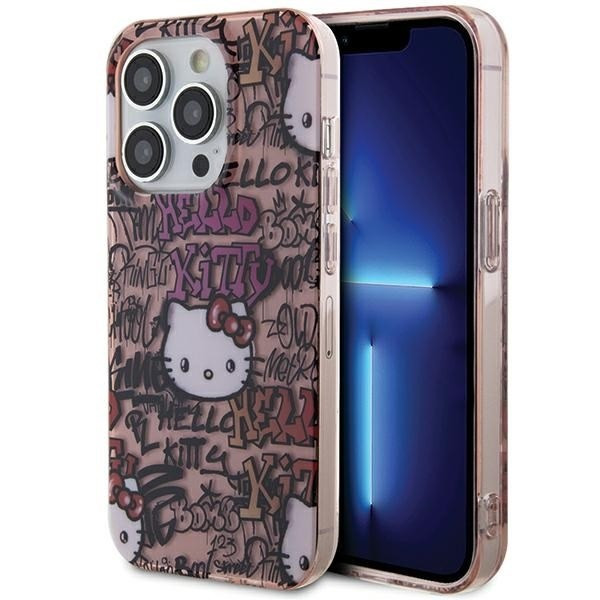 Zadný Kryt Hello Kitty pre Amazon iPhone 13 Pro ružový Hello Kitty (HKHCP13LHDGPTP)-0