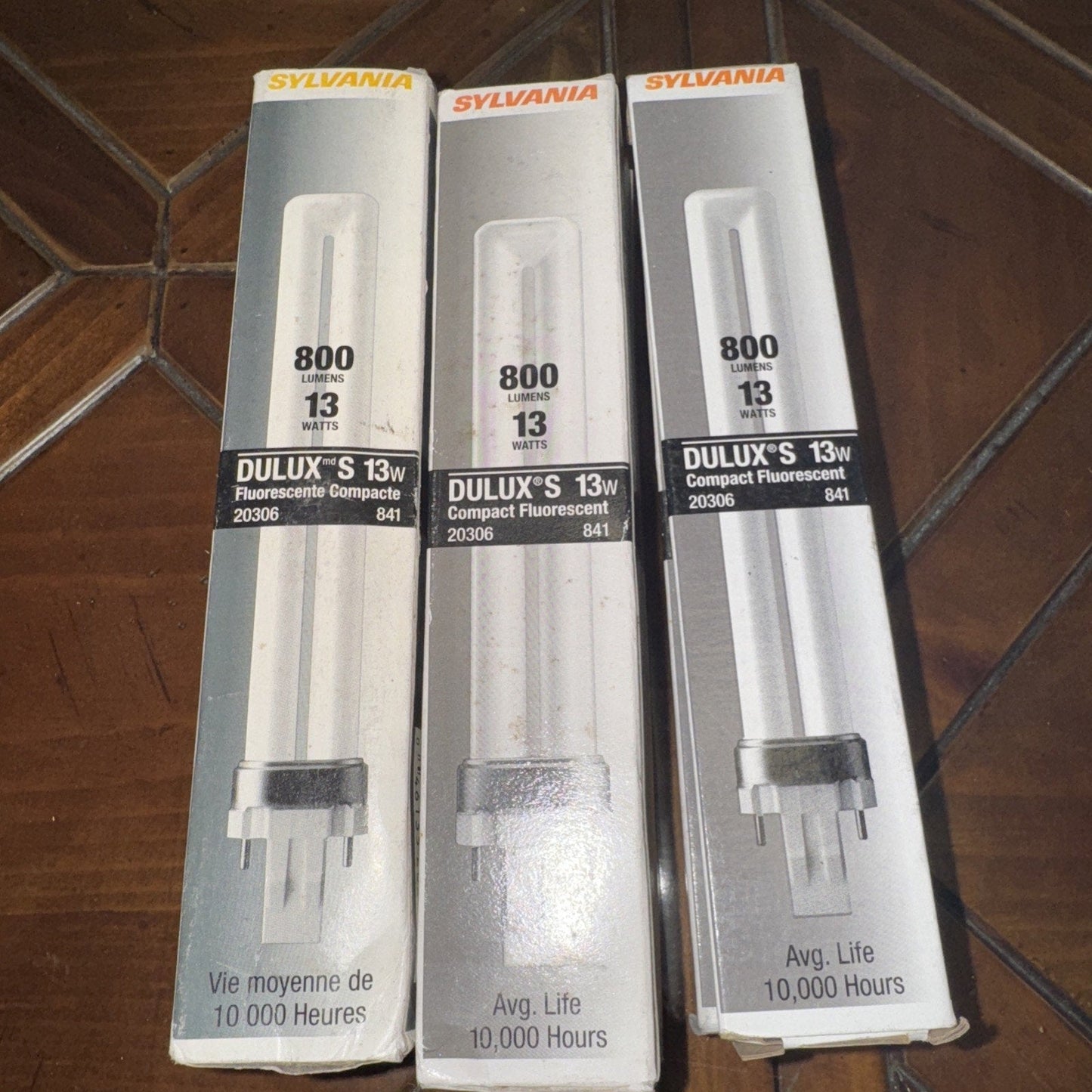 6 Lot New Sylvania 20335 13watt Fluorescent Bulb DULUX S CF13DS/835 20335-3