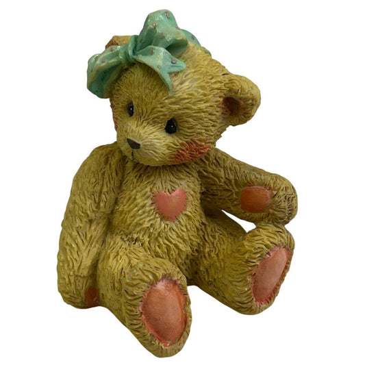 Vintage 1991 Cherished Teddies Jacki 950432 Hugs & Kisses Teddy Bear Figurine