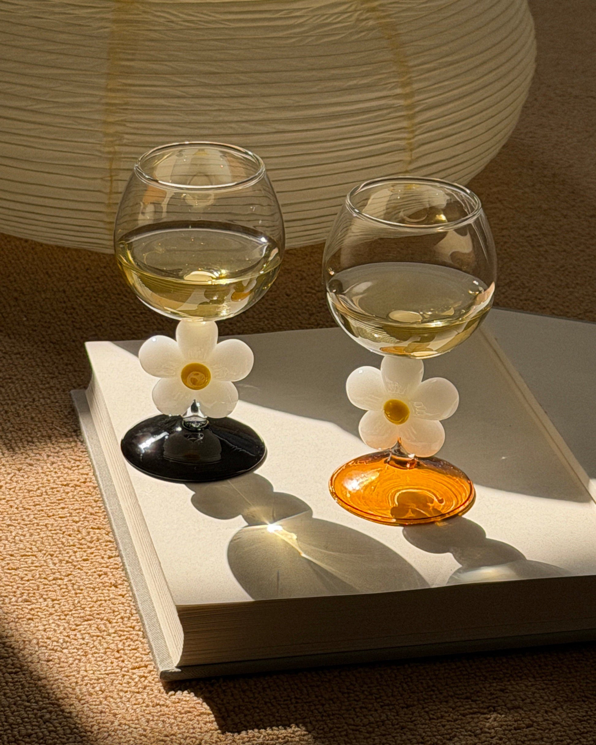 Daisy Bloom Stem Glass-3