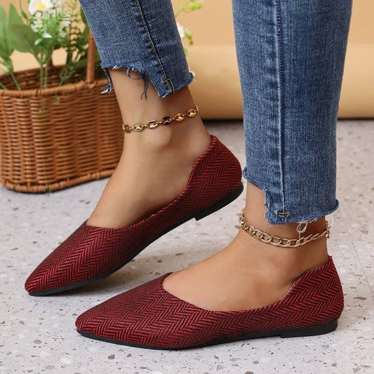 Women's Flat Soft Leather Pointed Toe Shoes
