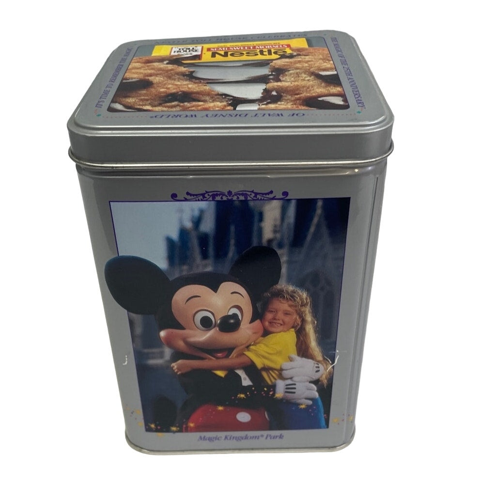 Vintage 1996 25th Anniversary Walt Disney World Nestle Choc Chip Epcot Metal Tin