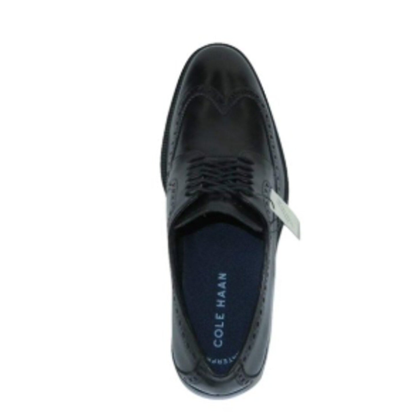 New W Box Cole Haan Men Size 10.5 Black Leather Lace Wing Oxford Grand 360 Shoes