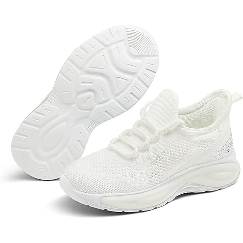 New Runside Little Girls Size 12 White Lace Up Rhinestone Sneaker Tennis Shoes