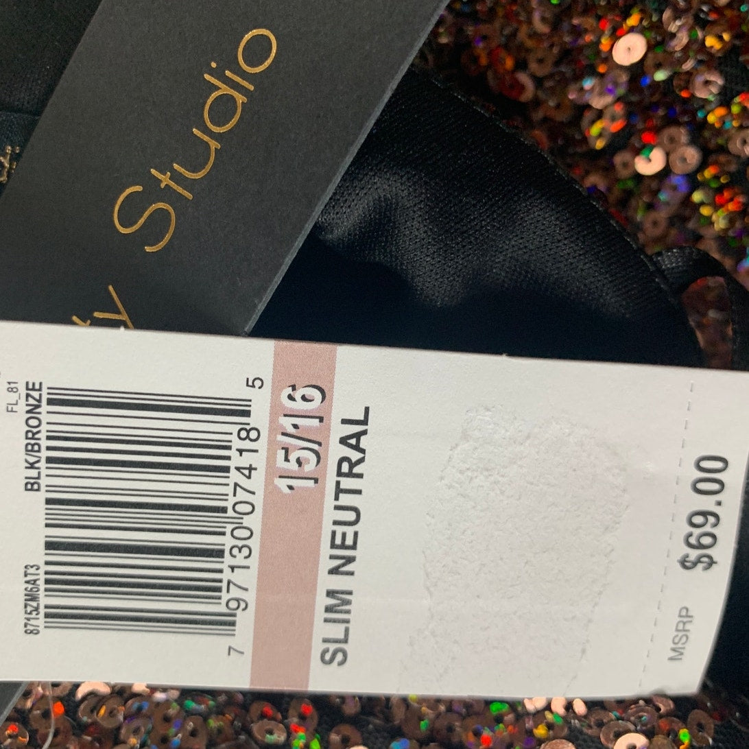 New City Studio Juniors Size 15/16 Criss Cross Strap Copper Sequin Prom Dress