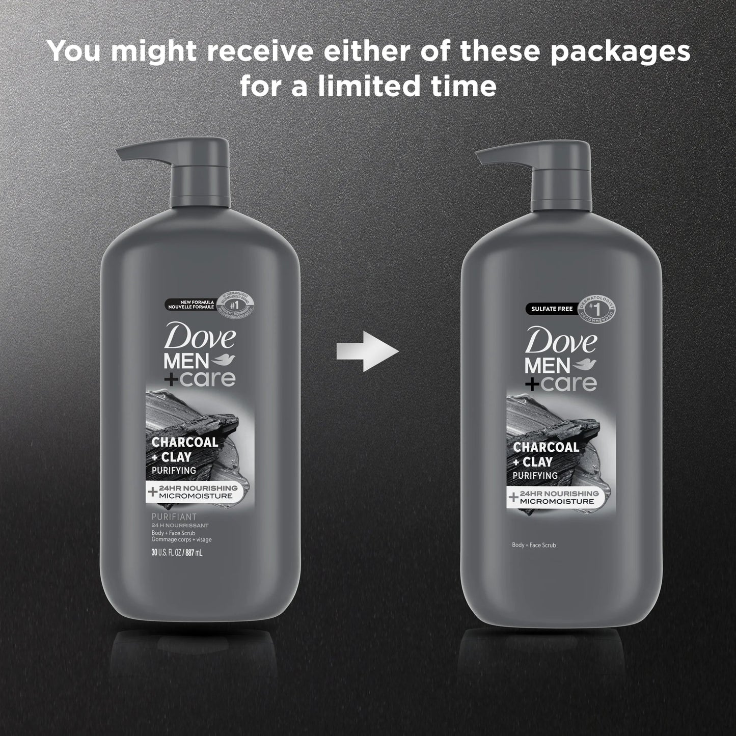 (4 Pack)  Elements Liquid Body Wash and Face Wash Charcoal + Clay Nourishing Cleanser, 30 Oz
