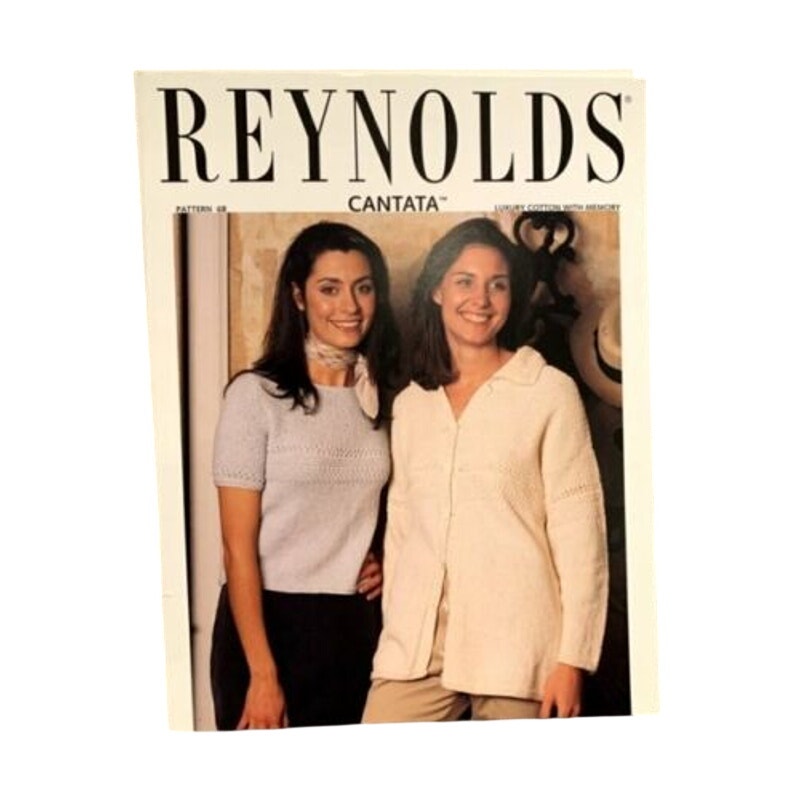New Reynolds Yarns Cantata #68 Textured Jacket and Tee Knitting Pattern