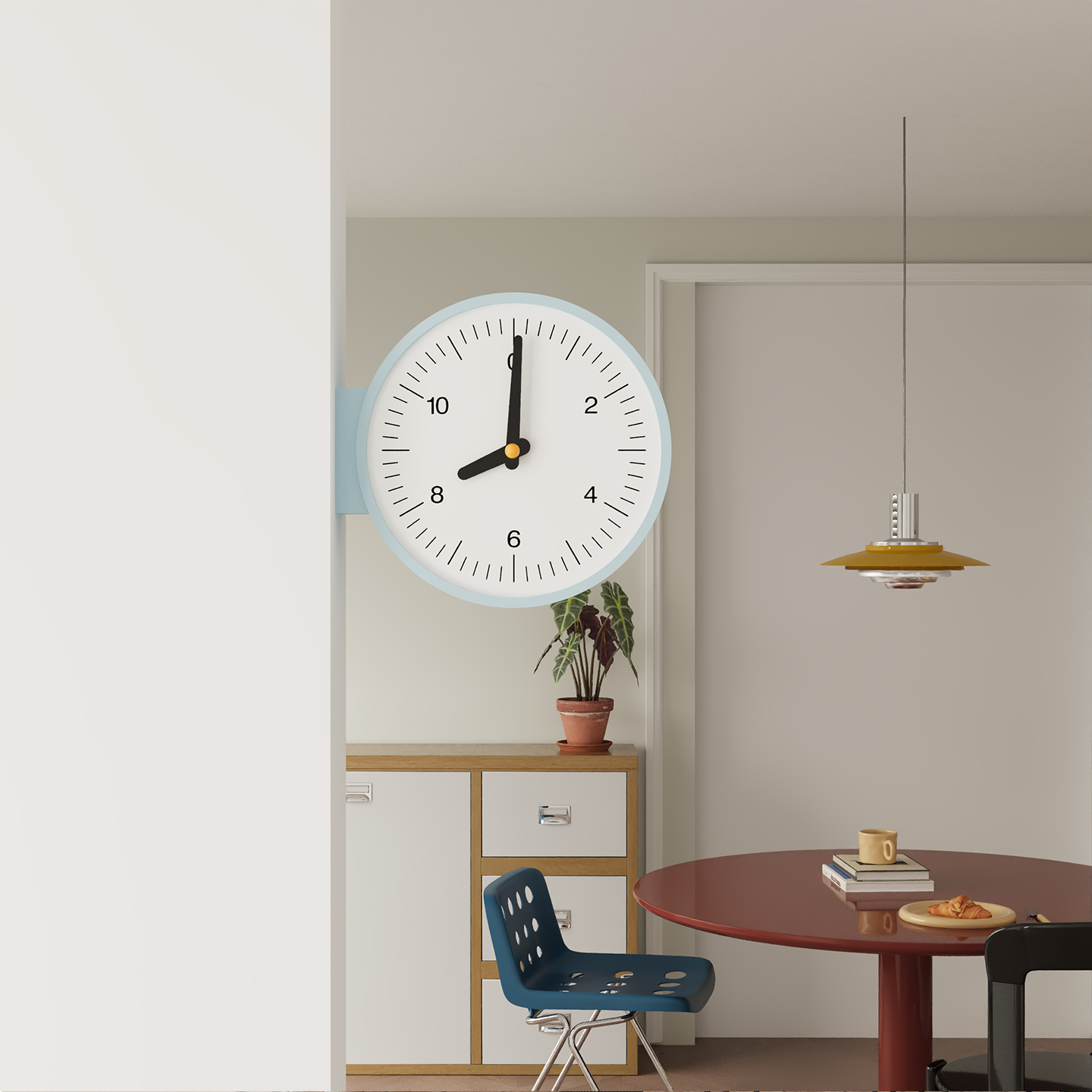 Minimalism Double-Sided Clock-0