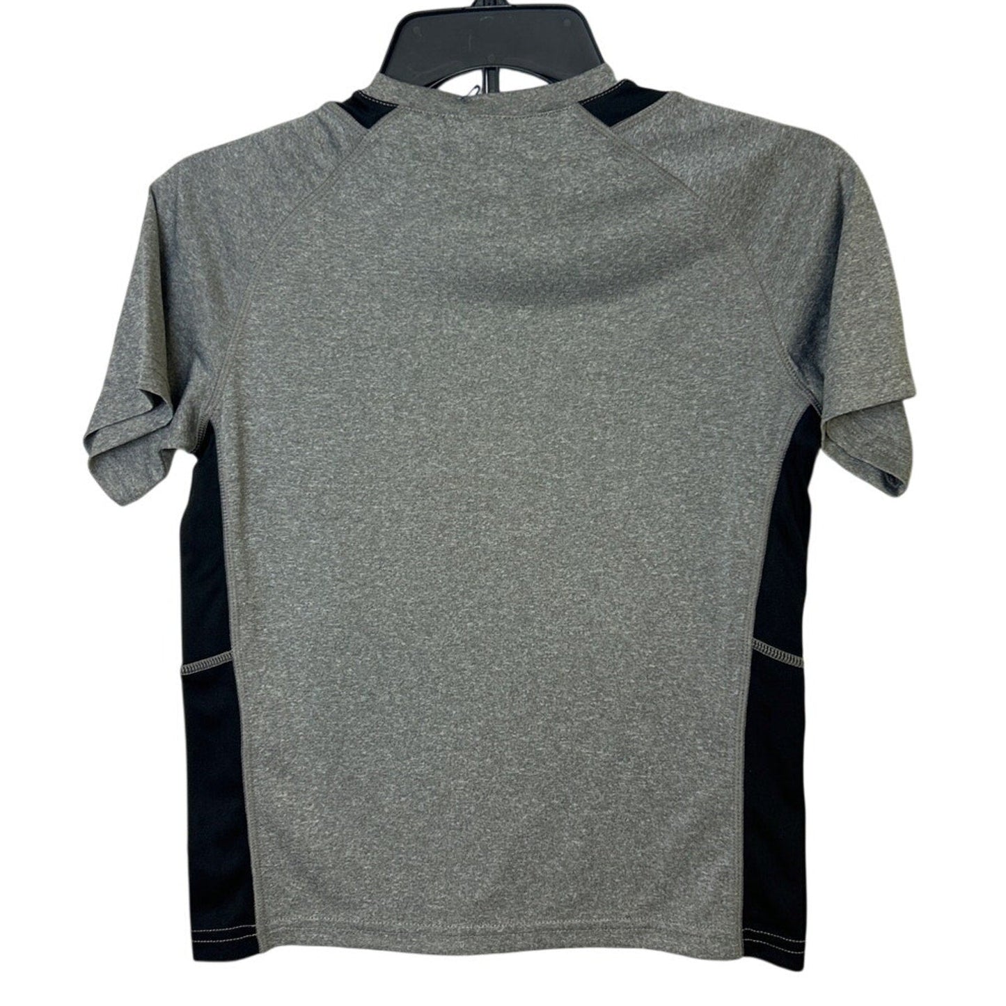 New Hand Printed Boys Medium Heathered Here Comes Chaos Short Sleeve Tee Shirt