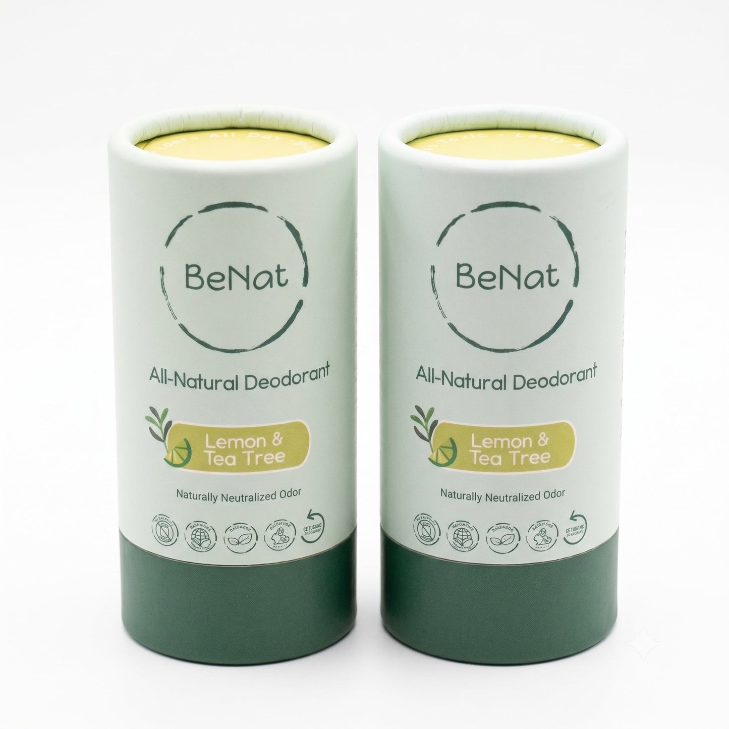 2-Pack All-Natural, Plastic-Free Deodorants