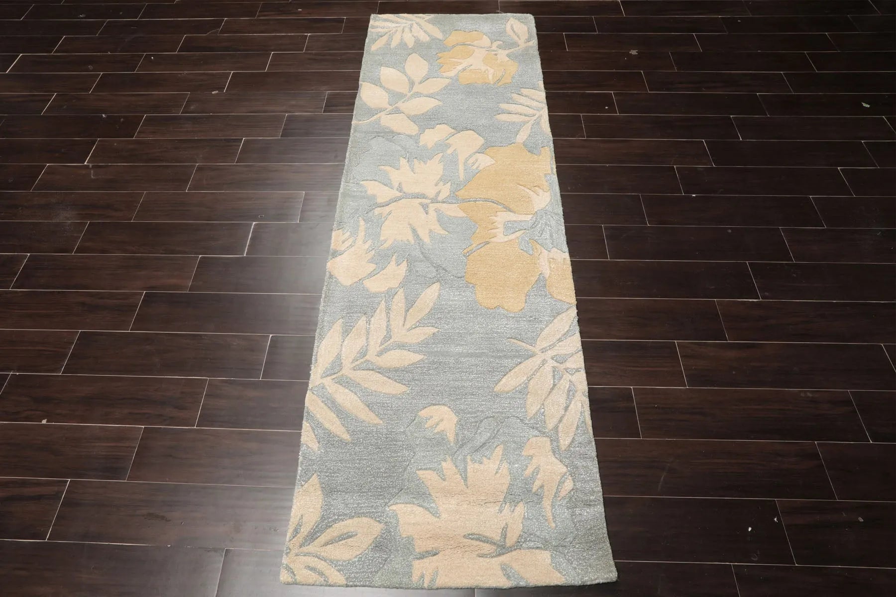 LoomBloom Multi Size Gray Hand Tufted Transitional Floral Wool and Faux Silk Oriental Area Rug-3