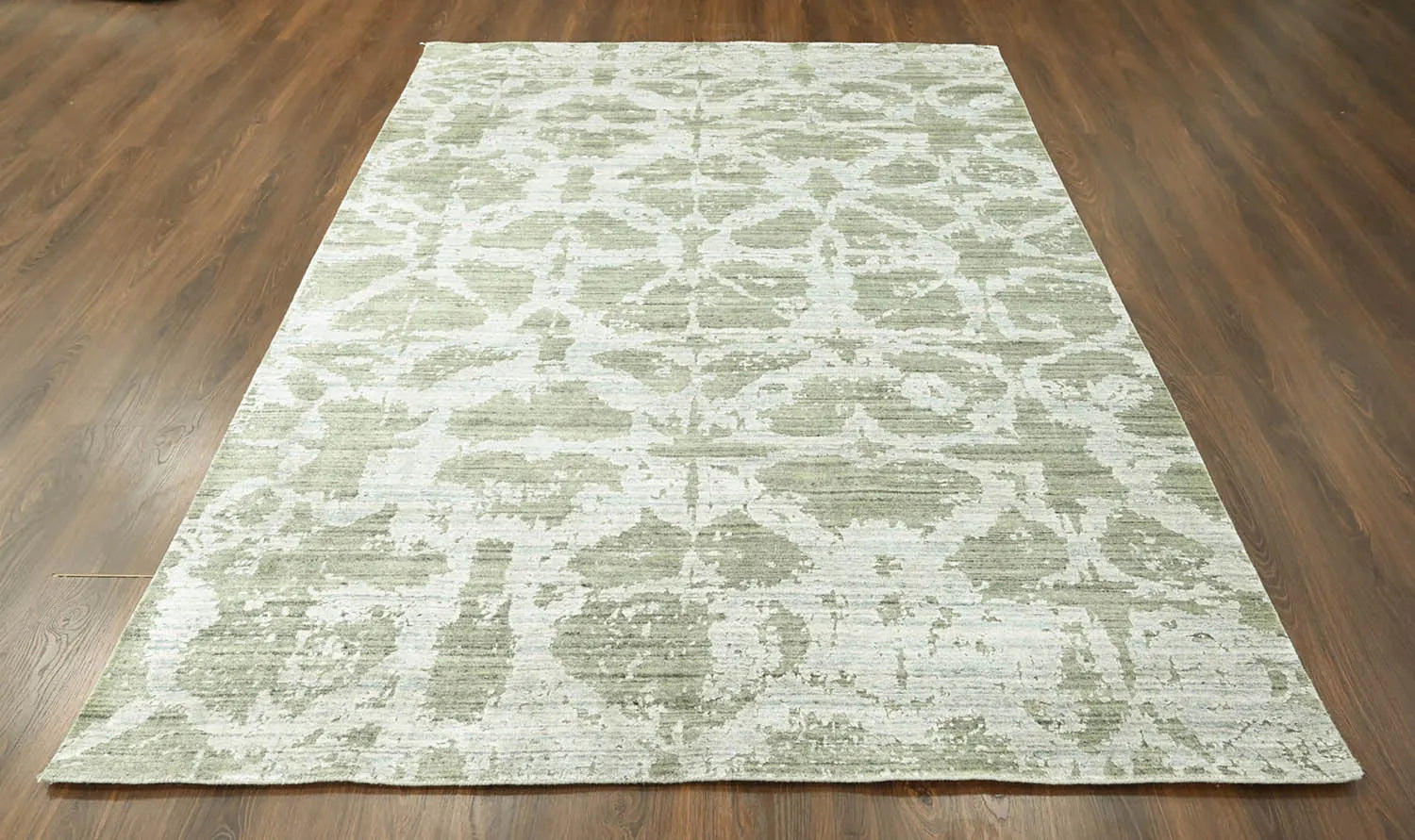 Multi Size Tone on Tone Gray Hand Knotted Turkish Oushak Wool/Bamboo Silk Transitional Oriental Area Rug-1