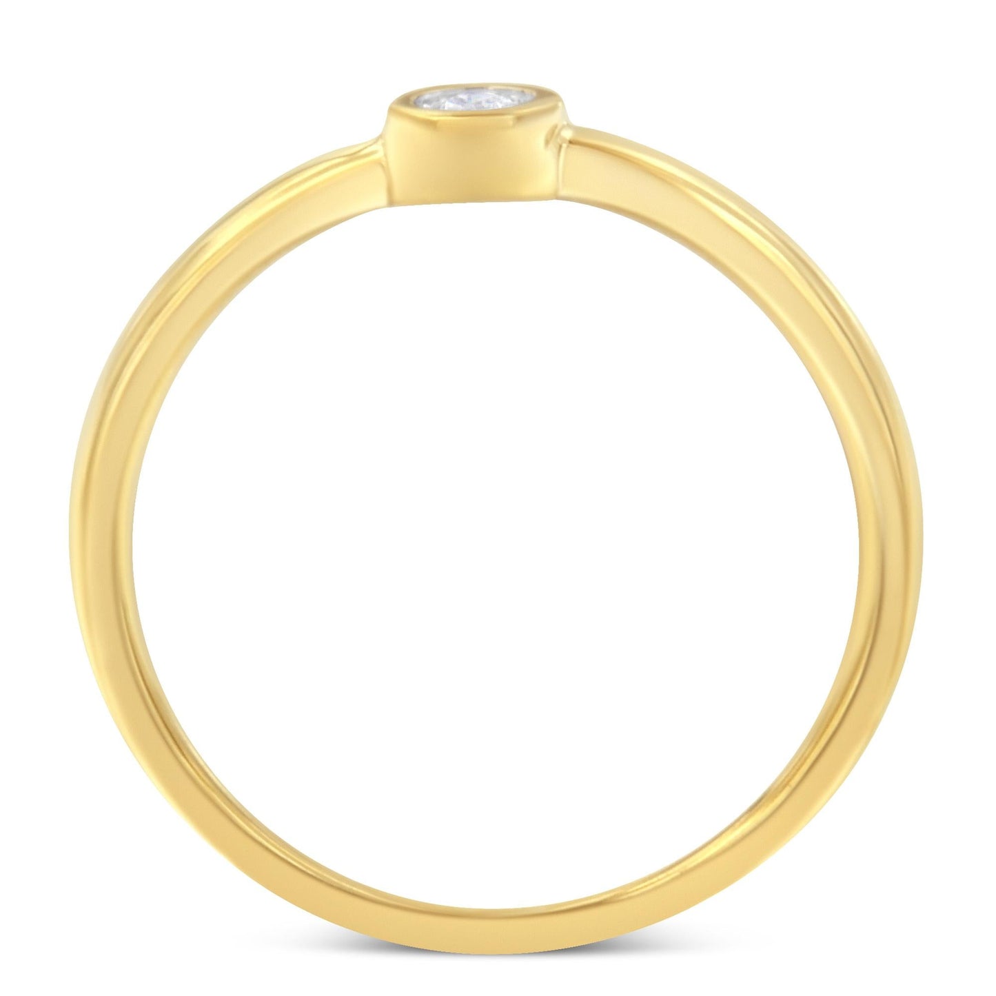 14K Yellow Gold Plated .925 Sterling Silver Miracle Set Diamond Ring (1/20 Cttw, J-K Color, I1-I2 Clarity)-1