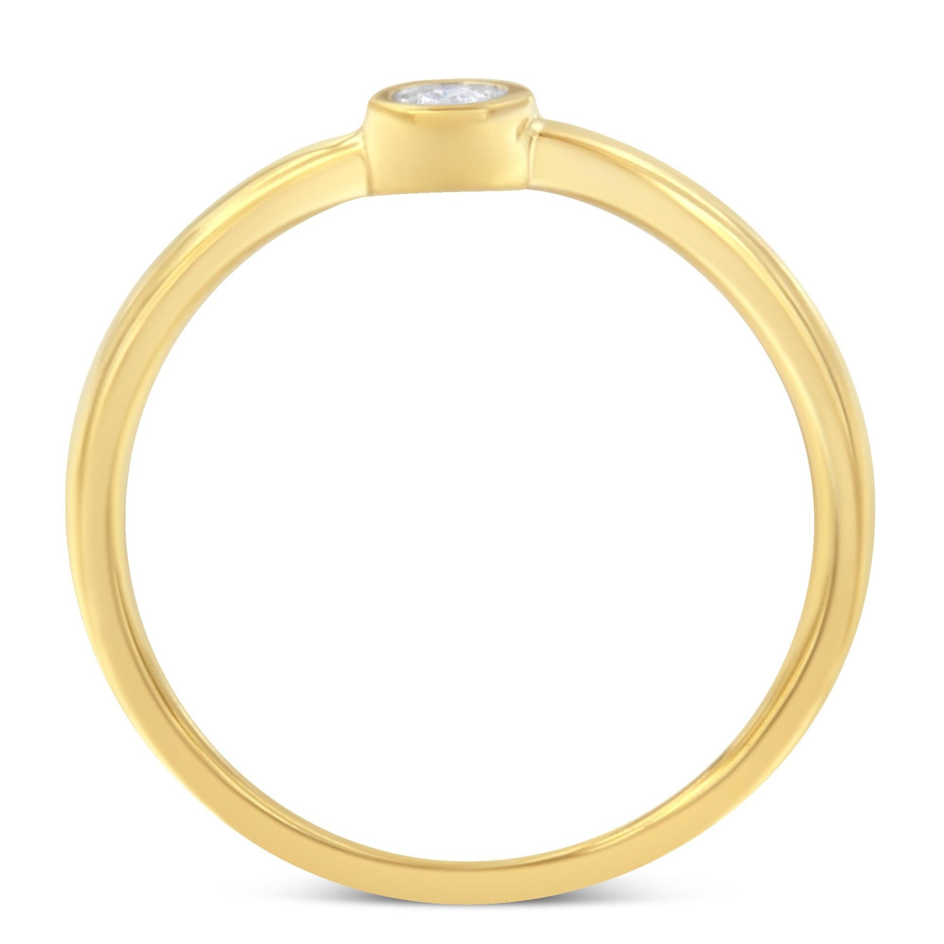14K Yellow Gold Plated .925 Sterling Silver Miracle Set Diamond Ring (1/20 Cttw, J-K Color, I1-I2 Clarity)-1