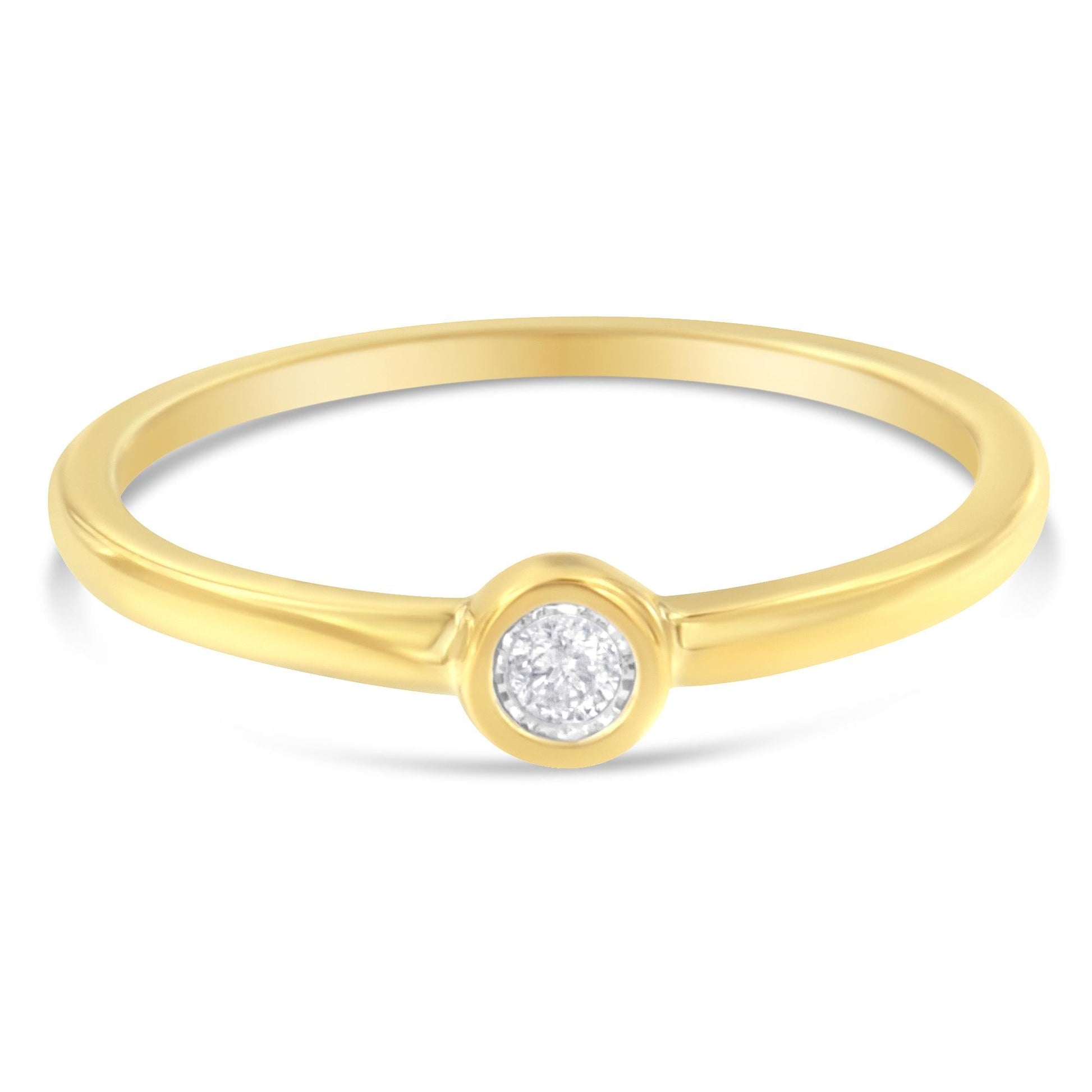 14K Yellow Gold Plated .925 Sterling Silver Miracle Set Diamond Ring (1/20 Cttw, J-K Color, I1-I2 Clarity)-3