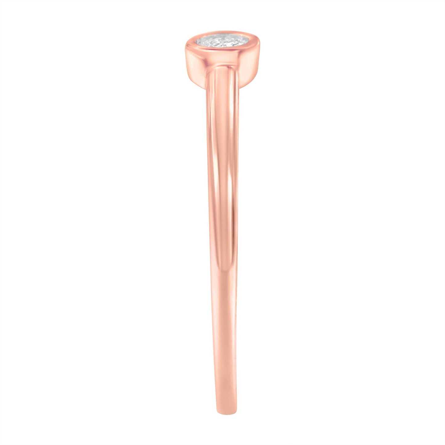 14K Rose Gold Plated .925 Sterling Silver Miracle Set Diamond Ring (1/20 Cttw, J-K Color, I1-I2 Clarity)-4