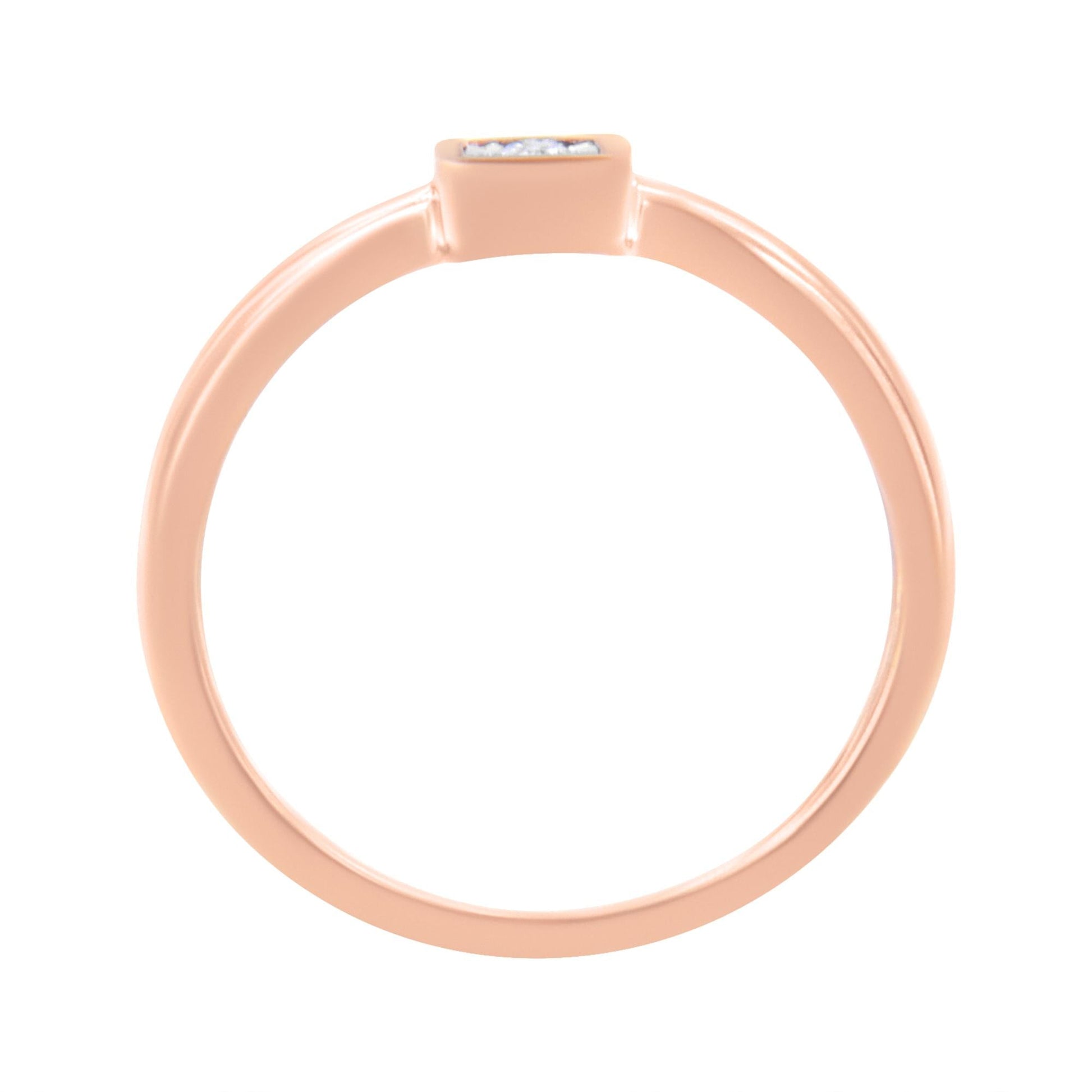 14K Rose Gold Plated .925 Sterling Silver 1/20 cttw Miracle Set Diamond Promise Ring (J-K Color, I1-I2 Clarity)-4