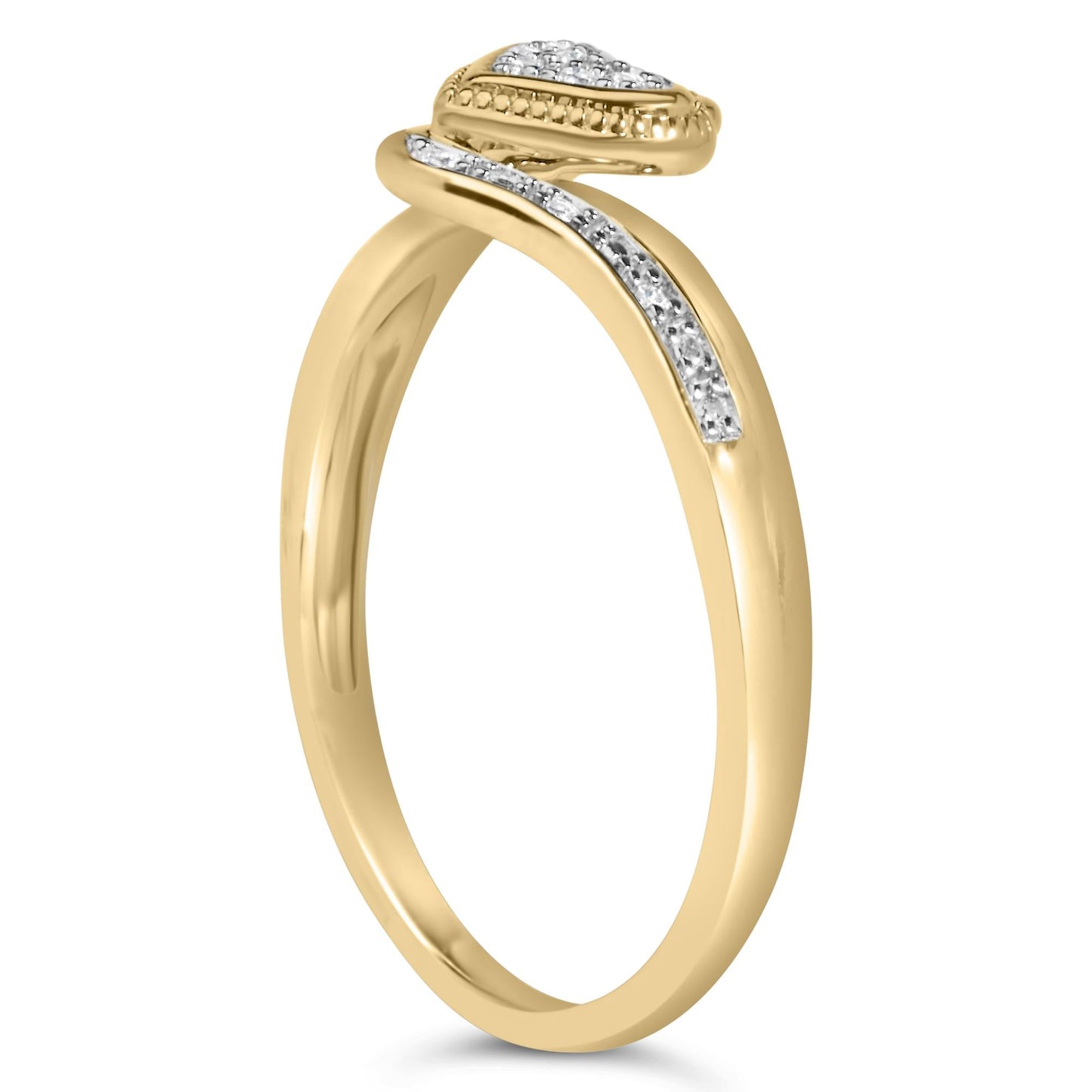 14K Yellow Gold Plated .925 Sterling Silver Diamond Accent Filigree Heart Promise Ring (I-J Color, I3 Clarity)-4
