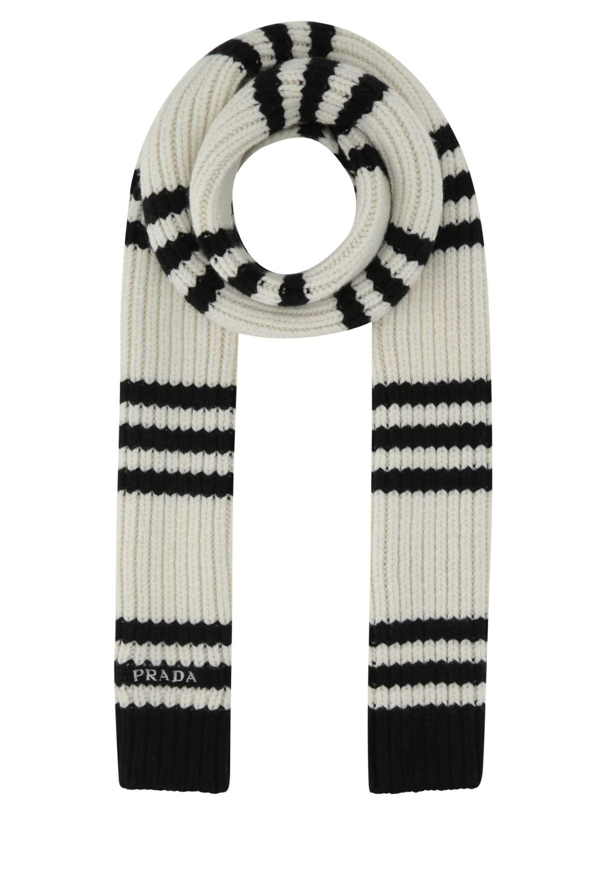 Prada Women Embroidered Cashmere Scarf