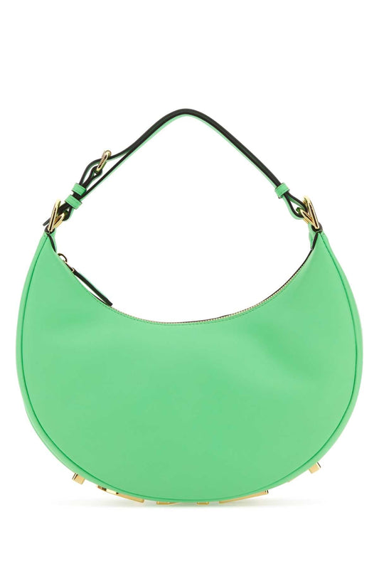 Fendi Women Green Leather Small Fendigraphy Handbag