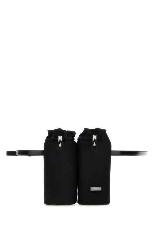 Salvatore Ferragamo Men Black Econylâ® Belt Bag