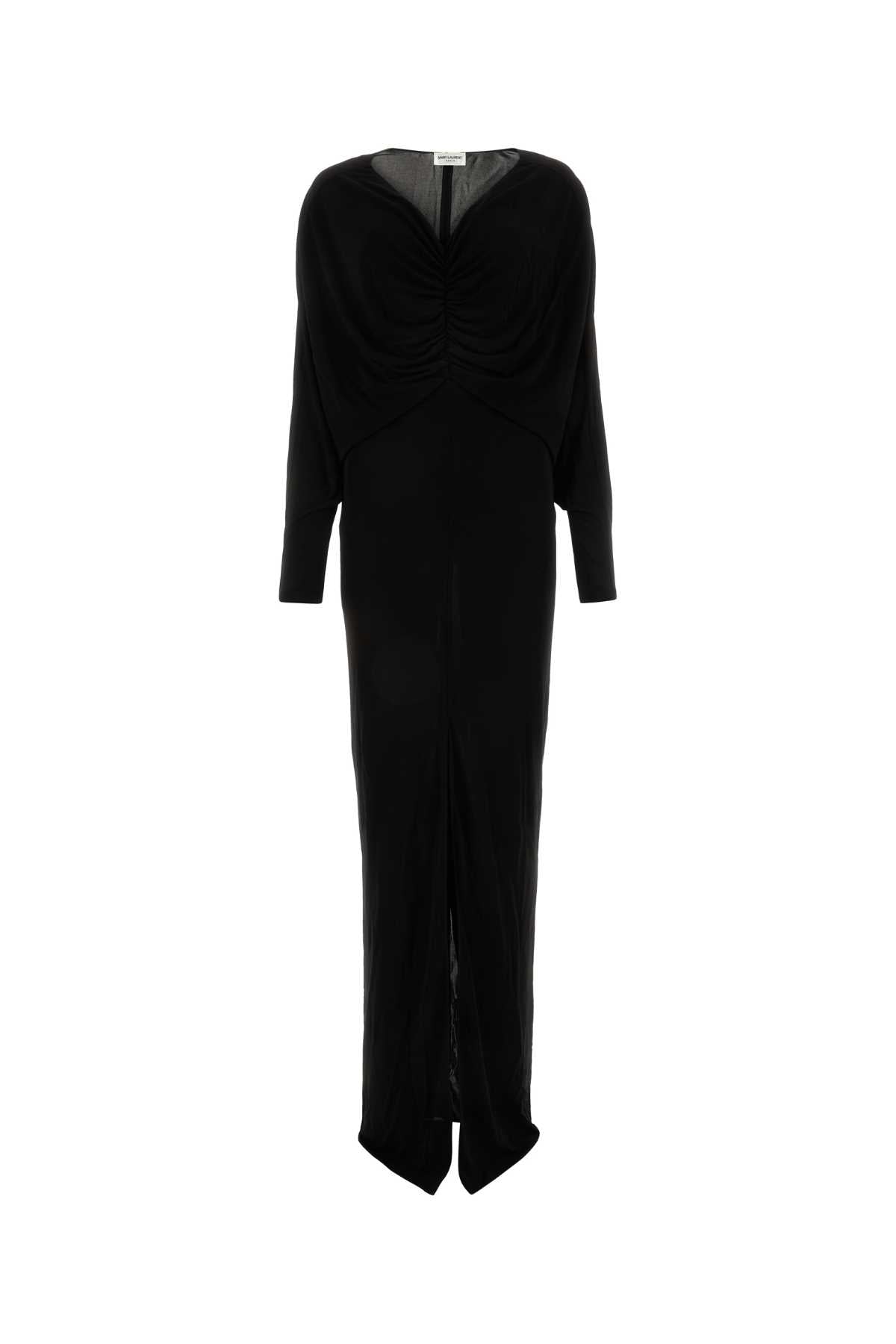 Saint Laurent Women Black Viscose Long Dress