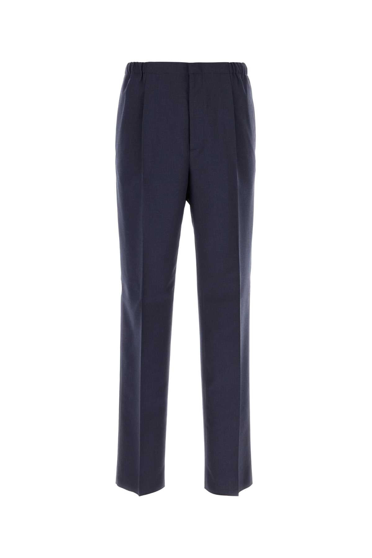 Fendi Men Blue Wool Pant