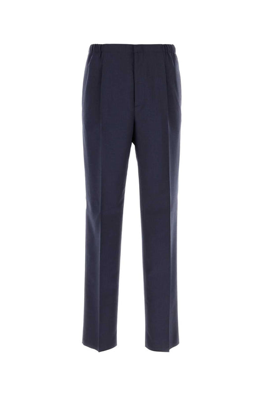 Fendi Men Blue Wool Pant