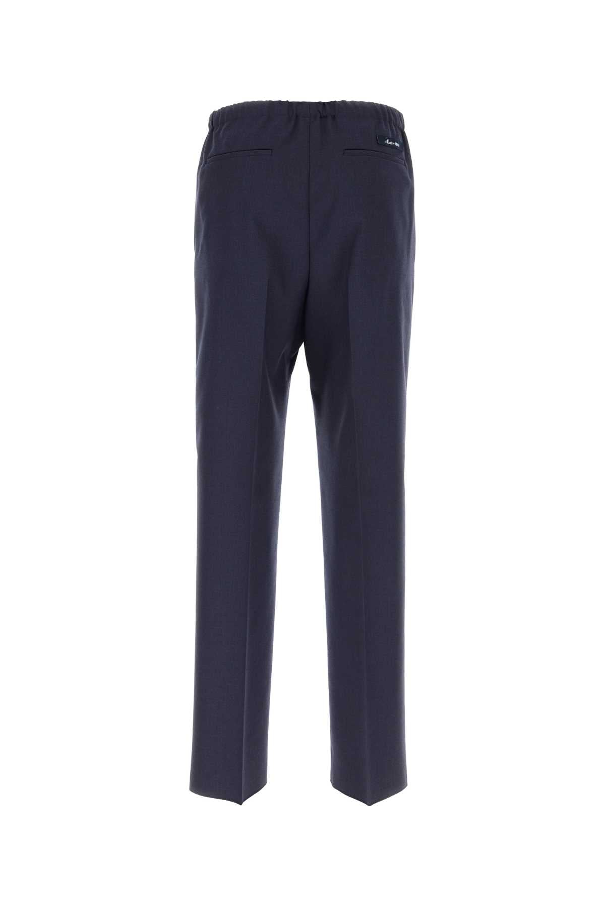 Fendi Men Blue Wool Pant